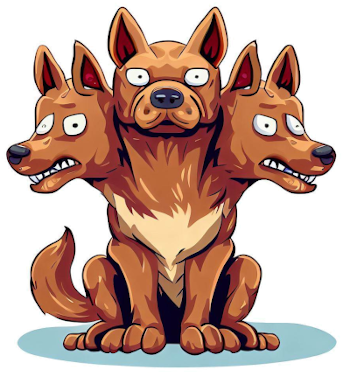 Three headed dog of Kerberos